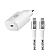 Fonte Carregador Turbo 25W Tipo C QC 3.0 + Cabo Nylon Kevlar Tipo C - Tipo C 1,5m Gshield Branco - Imagem 1