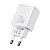 Fonte Carregador Baseus Compact Rápido Carregamento USB A e Tipo C 20W Branco - Imagem 3