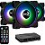 Cooler Fan 120X120X25mm Aerocool KIT 3 Coolers Saturn 12 Pro ARGB + Hub + Controle - Imagem 1