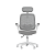 Cadeira De Escritório Ergonômica Elements Astra Cinza Branco - Imagem 3