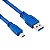 Cabo USB Macho Para Mini USB 8 Pinos  Azul 1 Mts - Imagem 3