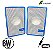 Caixa de Som 6W Rms Branca e Azul X-CELL XC-CM-07-A - Imagem 1
