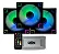 Cooler Fan 120x120x25mm Dex Kit 3 Coolers com controle remoto DX-123D-PT - Imagem 1