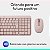 Kit Teclado e Mouse Sem Fio Logitech Bluetooth MK250 Rosa USB -920-013518 - Imagem 6
