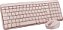 Kit Teclado e Mouse Sem Fio Logitech Bluetooth MK250 Rosa USB -920-013518 - Imagem 1