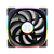 Cooler 120X120X25Mm Fan ARGB Liketec Riddle Preto LK-RIDDLE-ARGB - Imagem 1