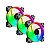 Cooler 120X120X25Mm Kit com 3 Fan RGB com controlador  G-VR346K REVENGER - Imagem 2