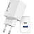 Carregador de celular Universal DUAL USB-C e USB-A Fortrek FK 110B - Imagem 1