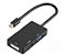 Adaptador de Video 3 em 1 DisplayPort x Hdmi Femea / Dvi Femea / Vga Femea - Imagem 1