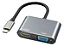 Adaptador Conversor USB-C x VGA HDMI Shinka AT-TPC-HD+VGA - Imagem 1