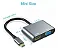 Adaptador Conversor USB-C x VGA HDMI Shinka AT-TPC-HD+VGA - Imagem 2