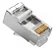 Conector RJ45 Macho Cat.6 Vazado Blindado - Imagem 1