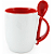 Caneca 325 ml Cerâmica com Colher Colorida Interna e Alça - Imagem 9