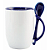 Caneca 325 ml Cerâmica com Colher Colorida Interna e Alça - Imagem 3