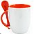 Caneca 325 ml Cerâmica com Colher Colorida Interna e Alça - Imagem 4