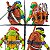 Pack 4 Action Figures TMNT Mutant Mayhem - Original Playmates - Imagem 3