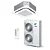 Ar Condicionado Inverter Daikin SkyAir Cassete 4 Vias 46000 Btus Quente e Frio 220v - Imagem 1