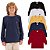 Kit 3 Camiseta Manga Longa Infantil Menino Básica Lisa Tamanho 2 ao 10 - Imagem 6