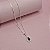 04- Colar Gota Pink Cravejada - Prata - Imagem 1