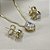 CONJUNTO GOTA CRISTAL NO DOURADO - SEMIJOIA - Imagem 7