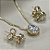 CONJUNTO GOTA CRISTAL NO DOURADO - SEMIJOIA - Imagem 6