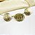 CONJUNTO COLAR ARGOLA E BRINCO NO DOURADO - SEMIJOIA - Imagem 2