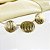 CONJUNTO COLAR ARGOLA E BRINCO NO DOURADO - SEMIJOIA - Imagem 3