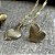 CONJUNTO COLAR E BRINCO CORAÇÃO NO DOURADO - SEMIJOIA - Imagem 6