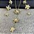 CONJUNTO FLORES COM PEDRARIA NO DOURADO - SEMIJOIA - Imagem 1