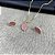 CONJUNTO GOTA CINTILIANTE ROSA - SEMIJOIA - Imagem 1