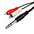 Cabo P10 6,35mm Estéreo X 2 Rca 2m Niquel [F108] - Imagem 1