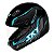 Capacete Sky Gamma Preto Brilho Transf Azul 56 [F083] - Imagem 1