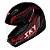 Capacete Sky Gamma Preto Brilho Transf Cinza/vermelho 58 [F083] - Imagem 1