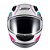 Capacete Sky Two Anos 90 Branco Fosco Transf Azul/rosa 62 [F016] - Imagem 2
