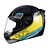 Capacete Sky Two Anos 90 Preto Fosco Transf Azul/amarelo 56 [F016] - Imagem 1