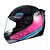 Capacete Sky Two Anos 90 Preto Fosco Transf Azul/rosa 62 [F016] - Imagem 1