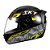 Capacete Sky Two Cyber Snake Preto Fosco Transf Amarelo 56 [F016] - Imagem 1