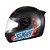 Capacete Sky Two Samurai Preto Fosco Transf Vermelho 56 [F016] - Imagem 4