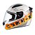 Capacete Sky Two Sorah Branco Fosco Transf Laranja 60 [F016] - Imagem 1