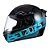 Capacete Sky Two Sorah Preto Fosco Transf Azul 56 [F016] - Imagem 1