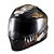 Capacete Texx Fechado Hawk Alien Dourado Pret 56 [F016] - Imagem 3
