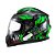 Capacete Texx Fechado Hawk Alien Verd Pret 56 [F016] - Imagem 5