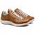 Sapatênis Casual Conforto Couro Marrom Claro [F008] - Imagem 1