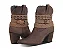 Bota Texana Feminina Cano Médio Couro Fóssil [F008] - Imagem 2