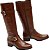 Bota Montaria Feminina Cano Longo Couro Comfort Brandy [F008] - Imagem 1