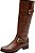 Bota Montaria Feminina Cano Longo Couro Comfort Brandy [F008] - Imagem 3