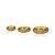 Trio De Argolinhas Com Zirconia Folheado Em Ouro 18k [F027] - Imagem 1