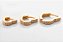 Brinco Trio De Coração Folheado Em Ouro 18k [F027] - Imagem 1
