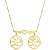 Colar Personalizado Mickey E Minnie Coração Folheado Em Ouro 18k [F027] - Imagem 1
