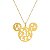Colar Personalizado Mickey Com Personagens Vazados Folheado Em Ouro 18k [F027] - Imagem 1